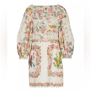 Farm Rio Delicate Forest Scarves Mini Dress, size Small, worn once, like new!